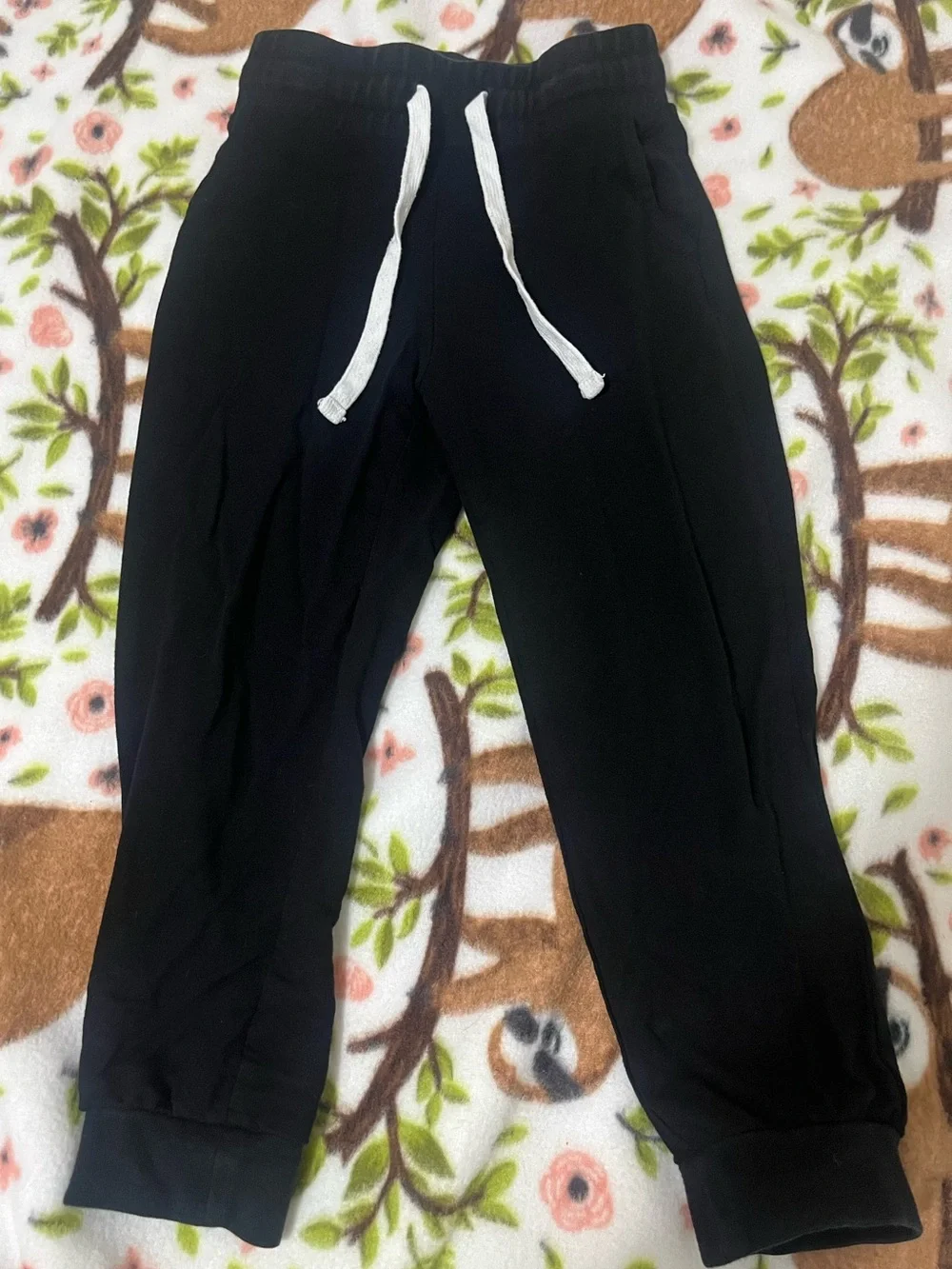 Black Kids Drawstring Jogger Pants - Boys 3-4T